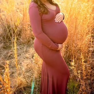 Mauve maternity dress